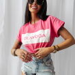 T-shirt damski SNACK 2025 koral - OLAVOGA - 3