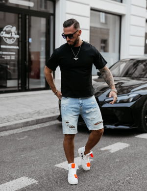 T-shirt męski SHADOW LUXE 2025 czarny -OLAVOGA