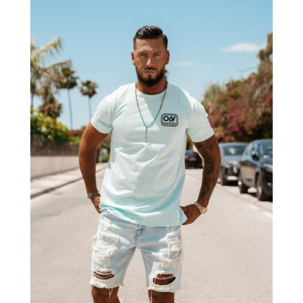 T-shirt męski OLAVOGA ESKAL 2025 NIEBIESKI  - OLAVOGA