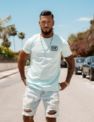 T-shirt męski OLAVOGA ESKAL 2025 NIEBIESKI  - OLAVOGA