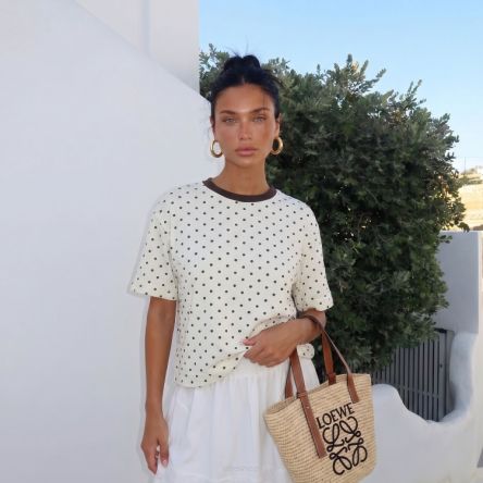 T-shirt Bodhi Dots Kremowy - COCOMORE