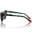 DELUXE damskie okulary przeciwsłoneczne z polaryzacją szylkretowe kocie oko z różowym akcentem - 3