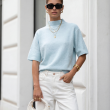 Sweter Lorenzo Miętowo Błękitny - COCOMORE - 2