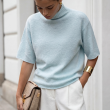 Sweter Lorenzo Miętowo Błękitny - COCOMORE - 3