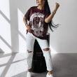 T-shirt damski OLAVOGA MARA 2025 bordo - OLAVOGA - 3