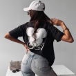 T-shirt damski BESCO 2025 czarny - OLAVOGA - 2