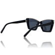 DELUXE damskie okulary przeciwsłoneczne z polaryzacją czarne kocie oko ze złotym wykończeniem- acetat - 6