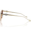 DELUXE damskie okulary przeciwsłoneczne z polaryzacją beżowe kocie oko- acetat - 5