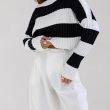 SWETER Milo Stripes L. Beige Czarny - COCOMORE - 3