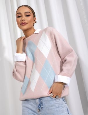 Sweter Elean Pudrowy - COCOMORE