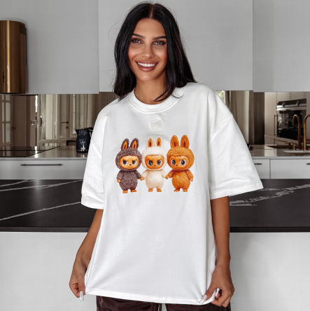 T-shirt damski HEART SIDE 2025 ECRU - OLAVOGA