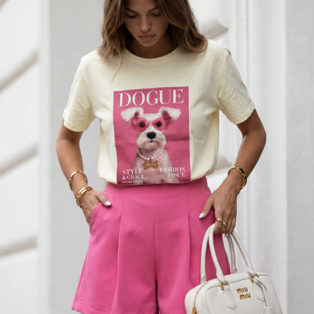T-shirt Mabelin Dogue Żółty - COCOMORE