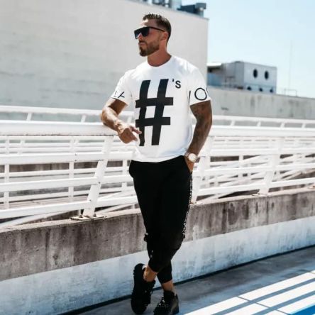 T-SHIRT MĘSKI MEN BONES OLAVOGA - BIAŁY