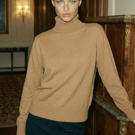 Sweter Larid Golf karmelowy - COCOMORE