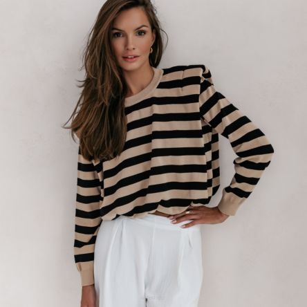 SWETER GARRIS BEŻOWY - COCOMORE