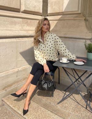 Kurtka Elara Dots Beżowa - COCOMORE