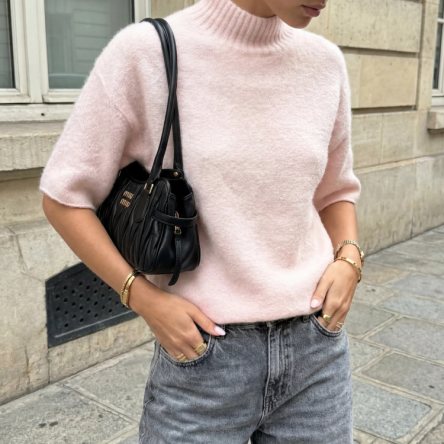 Sweter Lorenzo Pudrowy - COCOMORE