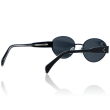 DELUXE damskie okulary przeciwsłoneczne z polaryzacją owalne czarna metalowa ramka jajko- acetat - 4