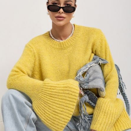Sweter Calvin Żółty - COCOMORE
