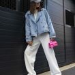 Kurtka Ines Jeans Niebieska - COCOMORE - 3