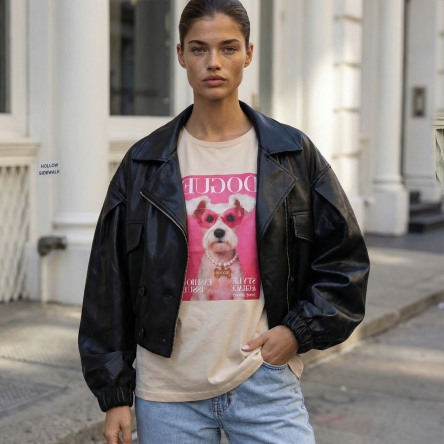 T-shirt Mabelin Dogue Jasny róż - COCOMORE