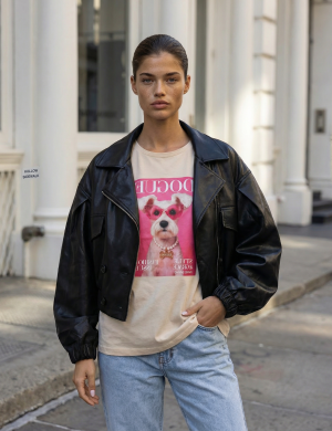 T-shirt Mabelin Dogue Jasny róż - COCOMORE