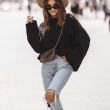 SWETER OZDOBNIE PLECIONY CZARNY- COCOMORE - 2