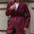 Marynarka Lorrain Stripes Bordowa - COCOMORE - 2