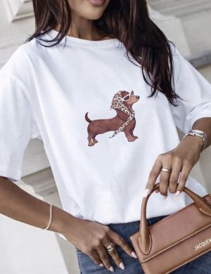 T-shirt DIXI biały - COCOMORE